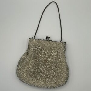 Vintage Walborg 1960 Hand Beaded Evening Wristlet Made in Hong Kong Great Gatsby
